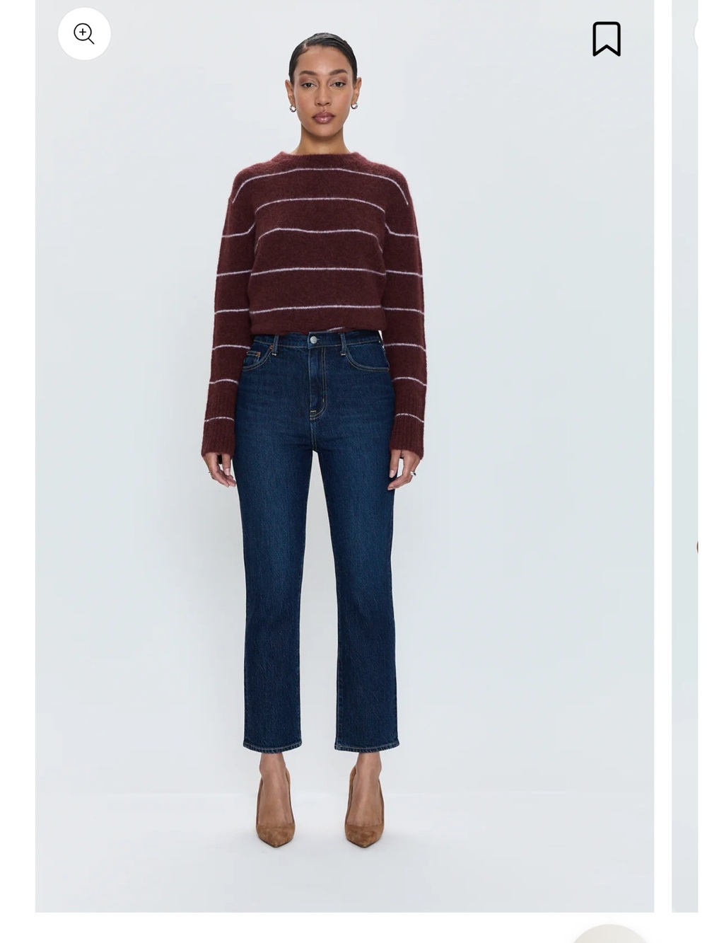 Pistola Brie High-Rise Straight Women's Jeans in Dark Blue